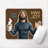 WWJD Coffee Vibes, Everyday Jesus, Everyday Latte Mousepad (Mit Mouse)