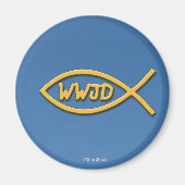 WWJD Fish Symbol Magnet (Vorne)