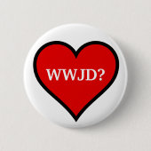 WWJD Heart Button (Vorderseite)
