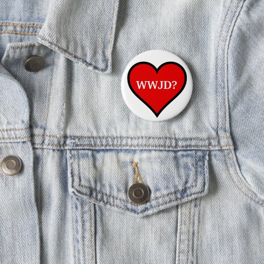 WWJD Heart Button (Beispiel)
