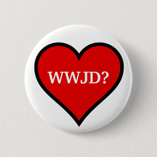 WWJD Heart Button