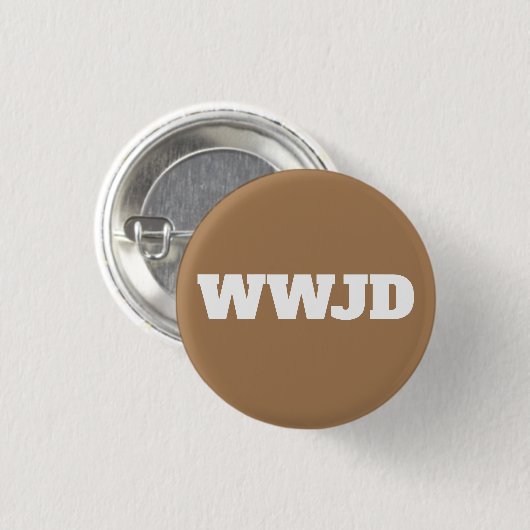 WWJD Knopf Button (Vorne & Hinten)