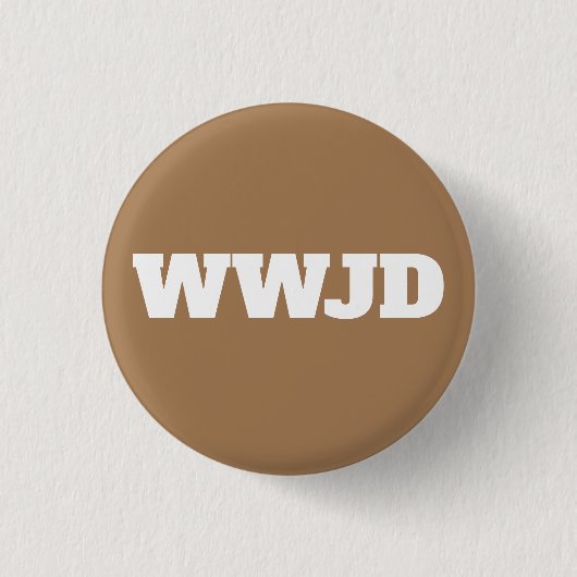 WWJD Knopf Button (Vorderseite)