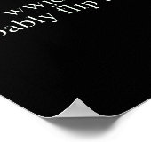 Wwjd Probably Flip Tables Christian Humor Poster (Ecke)