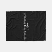 Wwjd Probably Flip Tables Christian Humor Quote Fleecedecke (Vorderseite (Horizontal))