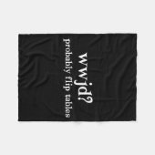 Wwjd Probably Flip Tables Funny Christian Humor  Fleecedecke (Vorderseite (Horizontal))