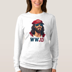 WWJD - Republikanischer Jesus in MAGA Hat T-Shirt