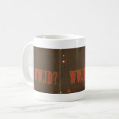 WWJD-Rosttext-Peitsche Kaffeetasse (Vorderseite Links)