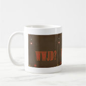 WWJD-Rosttext-Peitsche Kaffeetasse (Links)