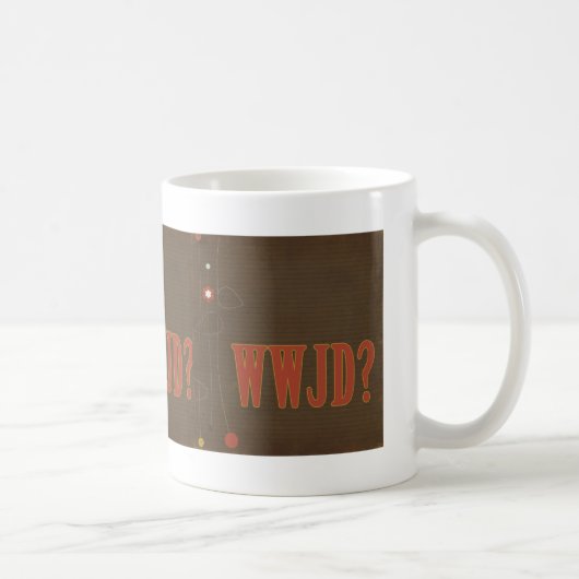 WWJD-Rosttext-Peitsche Kaffeetasse (Rechts)