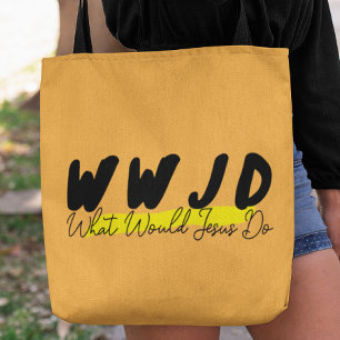 WWJD-Tasche – Fetter schwarzer und gelber Schriftz Tasche