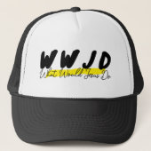 WWJD Trucker Hat - "Was würde Jesus tun, kühl" Truckerkappe (Vorderseite)