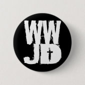 WWJD, was Jesus tun würde Button (Vorderseite)