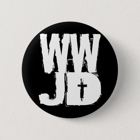 WWJD, was Jesus tun würde Button (Vorderseite)
