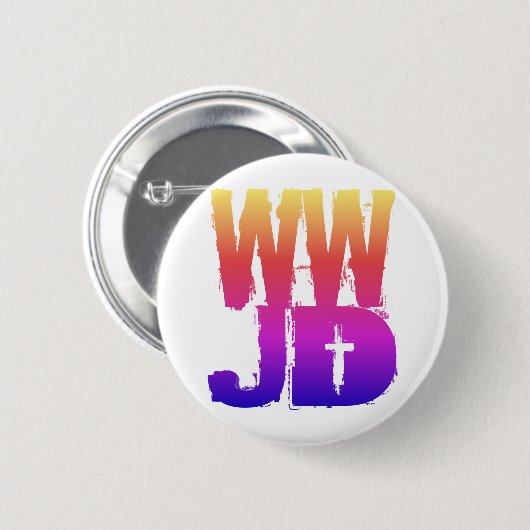 WWJD, was Jesus tun würde Button (Vorne & Hinten)