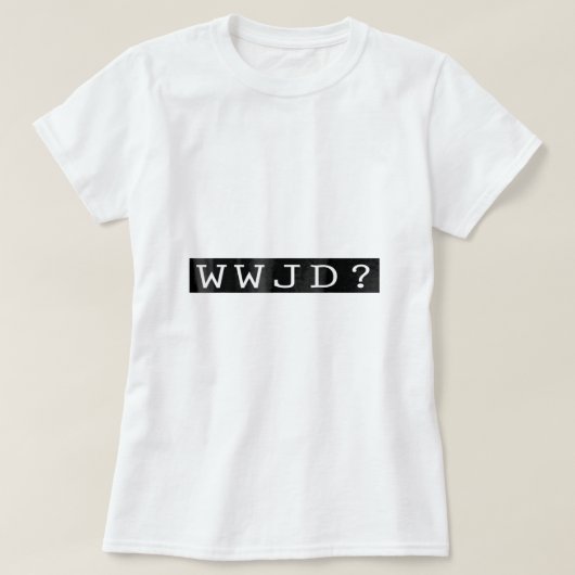 WWJD, was Jesus tun würde, um Christliche T-Shirt (Design vorne)