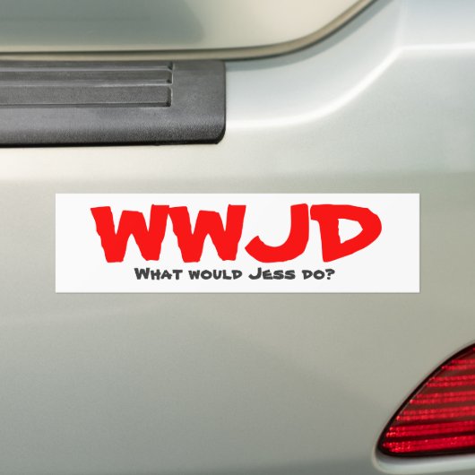 WWJD, was würde Jess tun? Autoaufkleber (Auf Auto)