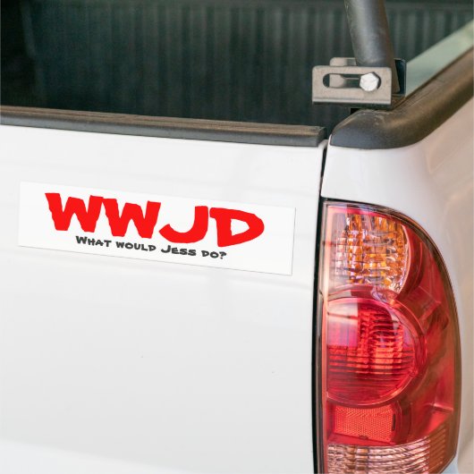 WWJD, was würde Jess tun? Autoaufkleber (Auf Lkw)