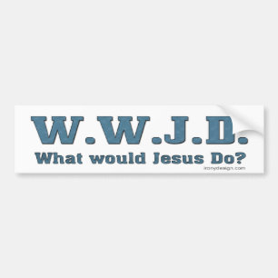 WWJD? Was würde Jesus tun? Autoaufkleber