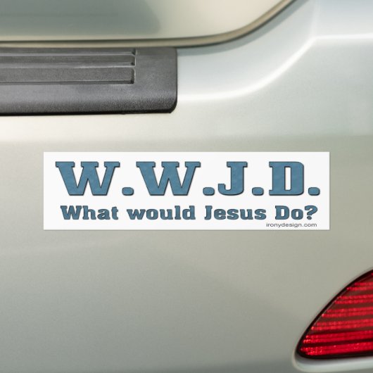 WWJD? Was würde Jesus tun? Autoaufkleber (Auf Auto)
