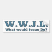 WWJD? Was würde Jesus tun? Autoaufkleber (Vorne)