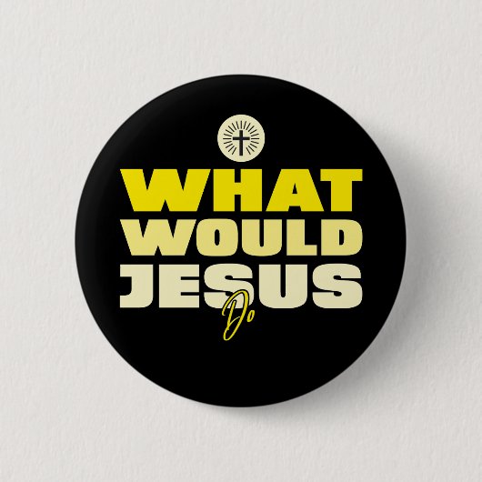 WWJD - Was würde Jesus tun? Button (Vorderseite)