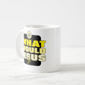 WWJD – Was würde Jesus tun? Klassischer Becher Kaffeetasse (Vorderseite Links)