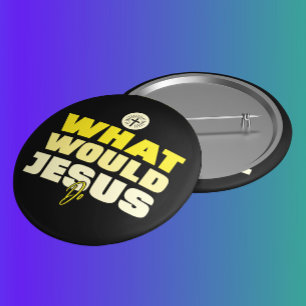 WWJD – Was würde Jesus tun? Knopf Button
