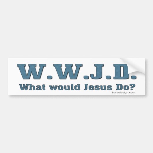 WWJD? What Would Jesus Do? Autoaufkleber (Vorne)