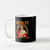 Wwjt Was würde Jesus werfen Disc Golf Spaß  Kaffeetasse (Links)