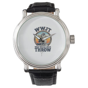 WWJT Was würde Jesus werfen Vintage Disc Shirt_1 Armbanduhr