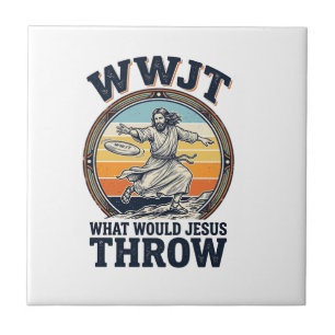 WWJT Was würde Jesus werfen Vintage Disc Shirt_1 Fliese