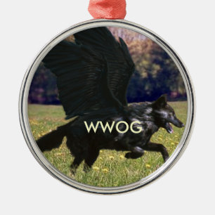 WWOG (Winged Wölfe von Ga'hoolbe) Wolfverzierung Ornament Aus Metall