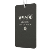 WWSDD Zitat Design mit Pentagramm-Sun-Symbol Autolufterfrischer (Links)