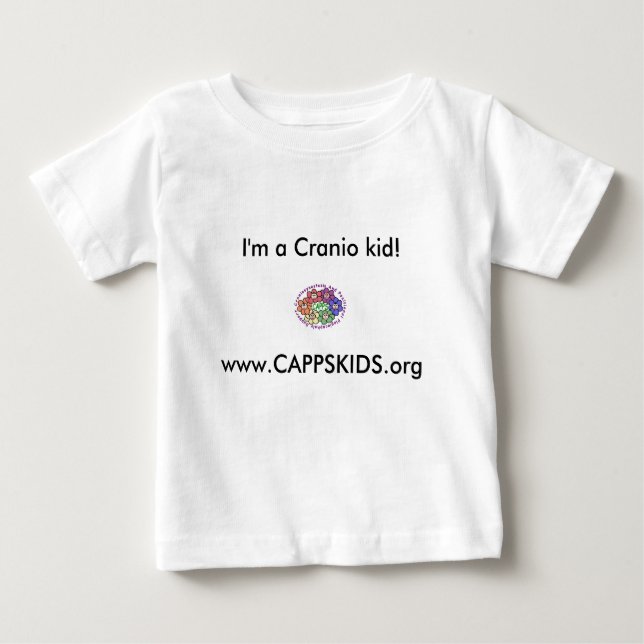 www.CAPPSKIDS.org, bin ich ein Cranio Kind! Baby T-shirt (Vorderseite)
