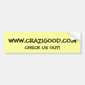 WWW.CRAZIGOOD.COM, KARO US HERAUS! AUTOAUFKLEBER (Vorne)