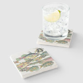 WWW FISH Stoneware Steinuntersetzer (Seitenansicht)