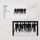 www_Garcya_us_human silhouetes Vektor, Name, Ad... Visitenkarte (Vorne/Hinten)
