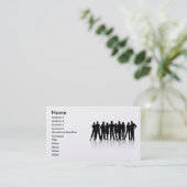 www_Garcya_us_human silhouetes Vektor, Name, Ad... Visitenkarte (Stehend Vorderseite)