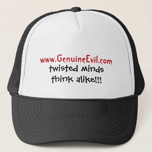 www.GenuineEvil.com, verdrehter Verstand denken Truckerkappe (Vorderseite)