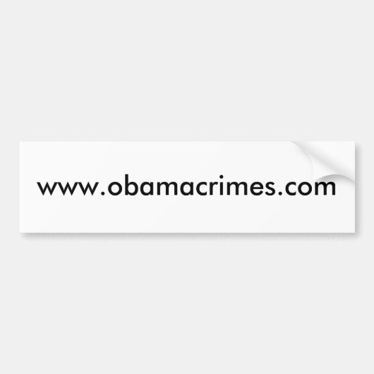 www.obamacrimes.com autoaufkleber (Vorne)