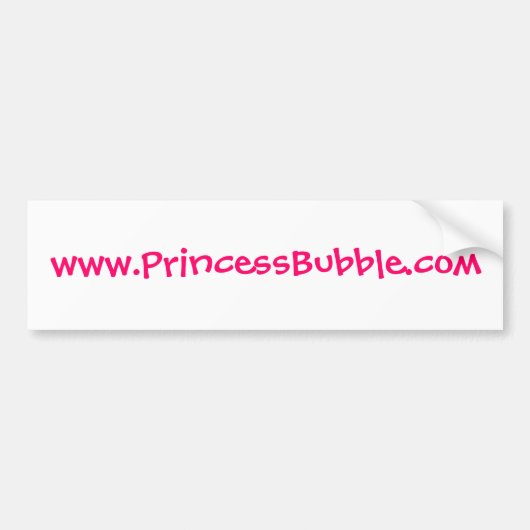 www.PrincessBubble.com Autoaufkleber (Vorne)
