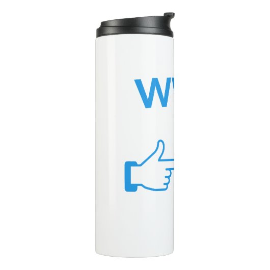 WWW World Wide Web Globe Icon with Hand Pointer Thermosbecher (Nach links gedreht)