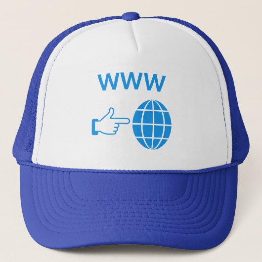 WWW World Wide Web Globe Icon with Hand Pointer Truckerkappe (Vorderseite)