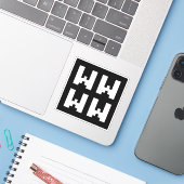 WWWW | LOL Japanese Internet Slang Sticker (Laptop mit iPhone)