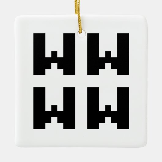 WWWW | LOL Japanisch Internet Slang Keramikornament (Vorderseite)