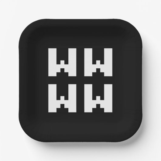 WWWW | LOL Japanisch Internet Slang Pappteller (Vorderseite)