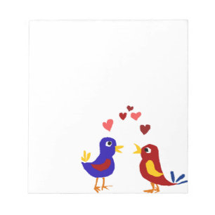 WX-, bunte Liebe-Vogel-Primitiv-Kunst Notizblock