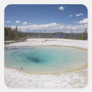 WY, Yellowstone-Nationalpark, West Thumb Geyser Quadratischer Aufkleber