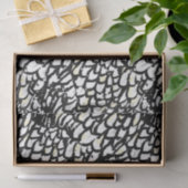 Wyandotte Chicken Feather Black & White Bauernhof Seidenpapier (Geschenk)